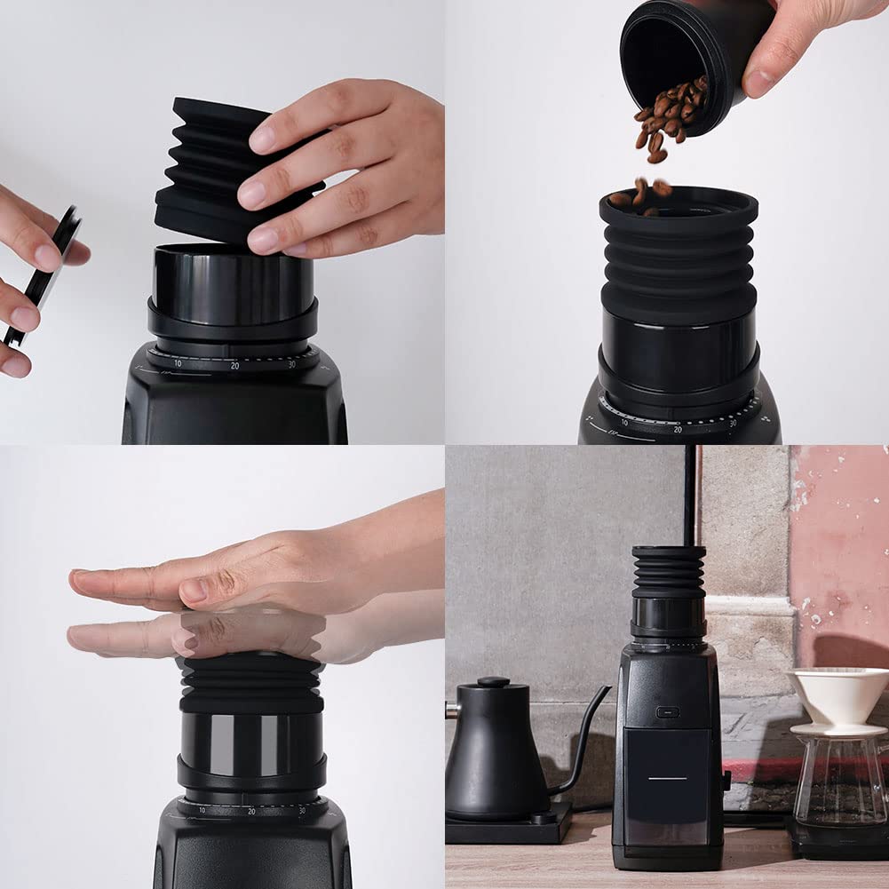 Molinillo de Café Compatible Baratza Encore Negro con Silicona y Tapa Metalica