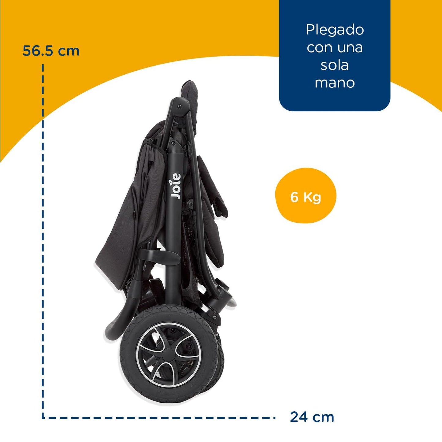 Joie Carriola para Bebe Litetrax 4, Carreolas de Viaje con Silla Portabebe, Carriolas para Bebe con Asiento Safety, Carreola Moderna para Bebe Plegable y Ergonomica