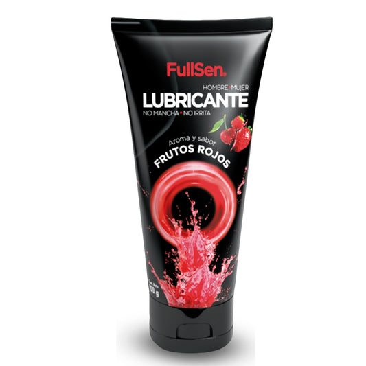 Lubricante FullSen 100g, Aroma y Sabor Frutos Rojos