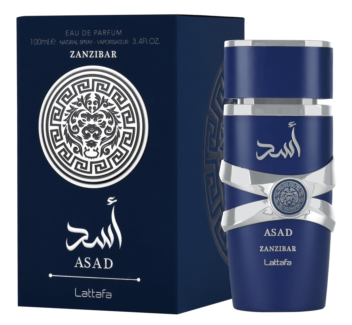 Lattafa Asad Zanzibar Eau de Parfum Spray for Unisex, 3.4 Ounce