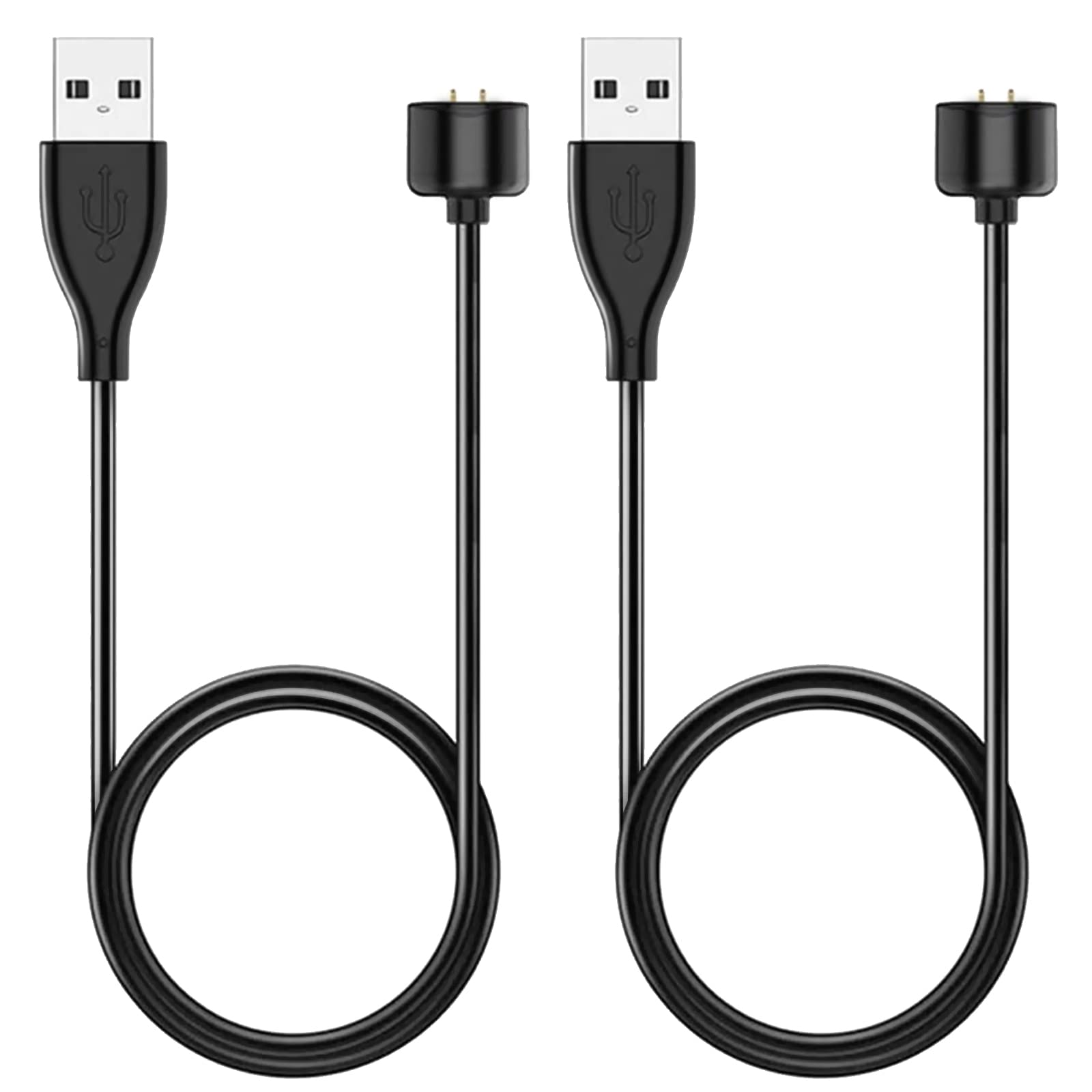 YOU ER MEI 2 Piezas Cable de Carga Compatible para Xiaomi Mi Band 7/Band 6/Band 5, Cargador USB Magnético de 40 cm, Adaptador de Carga Mi Smart Band, Mi Band 7/Band 6/Band 5 (Negro)
