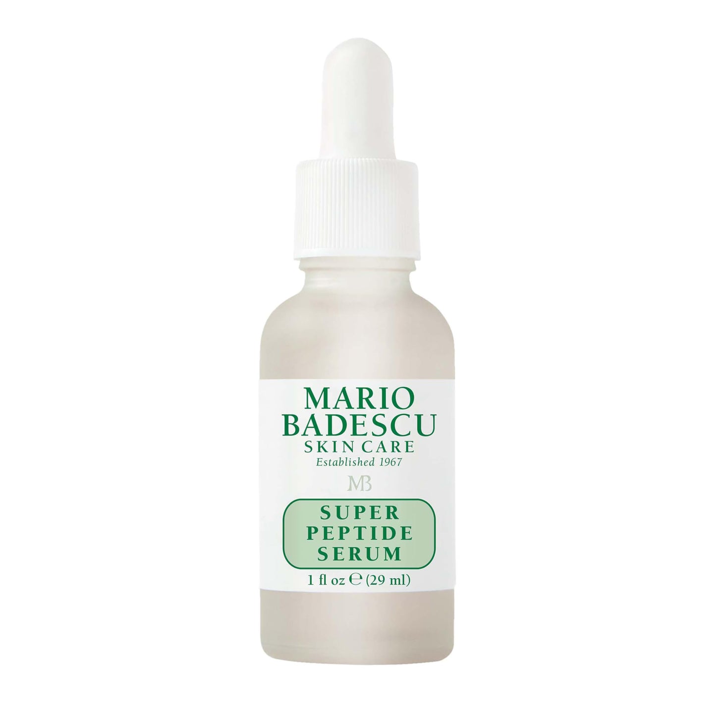Mario Badescu Super Peptide Serum para todo tipo de piel, reduce la apariencia de líneas secas y arrugas, formulado con hialuronato de sodio y péptidos, 29 ml