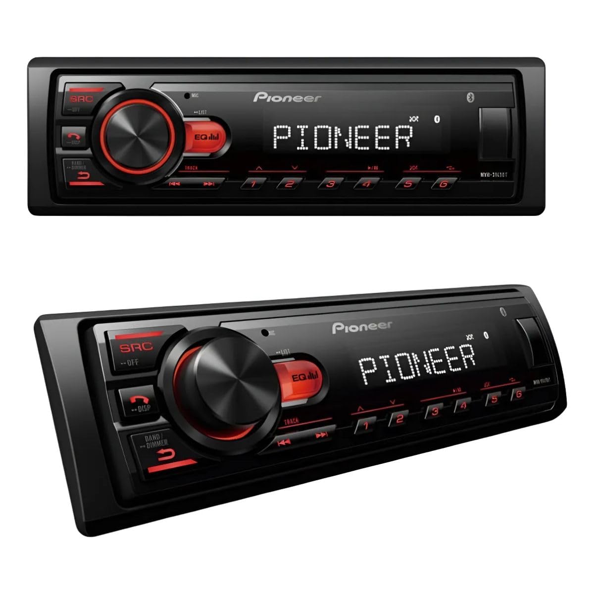 Autoestereo Pioneer, S/CD, Conectividad UBS y Bluetooth, Color Negro, Modelo MVH-S145BT