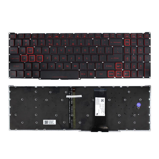 Teclado Retroiluminado LXDDP Rojo para Acer Nitro 5 Negro