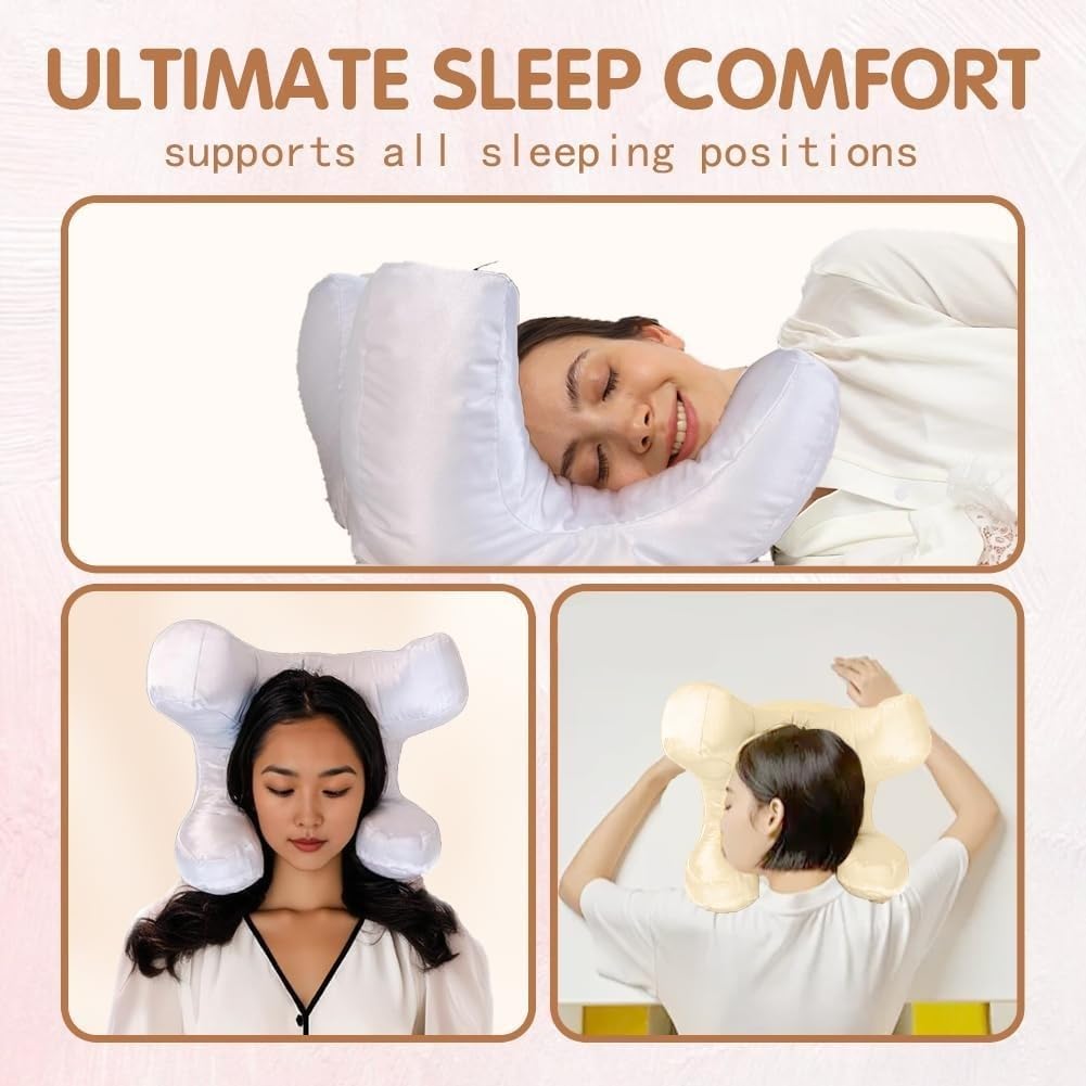 Almohada de Belleza NobiMart Lemniva Gris Antiarrugas y Antiaging para Dormir de Lado