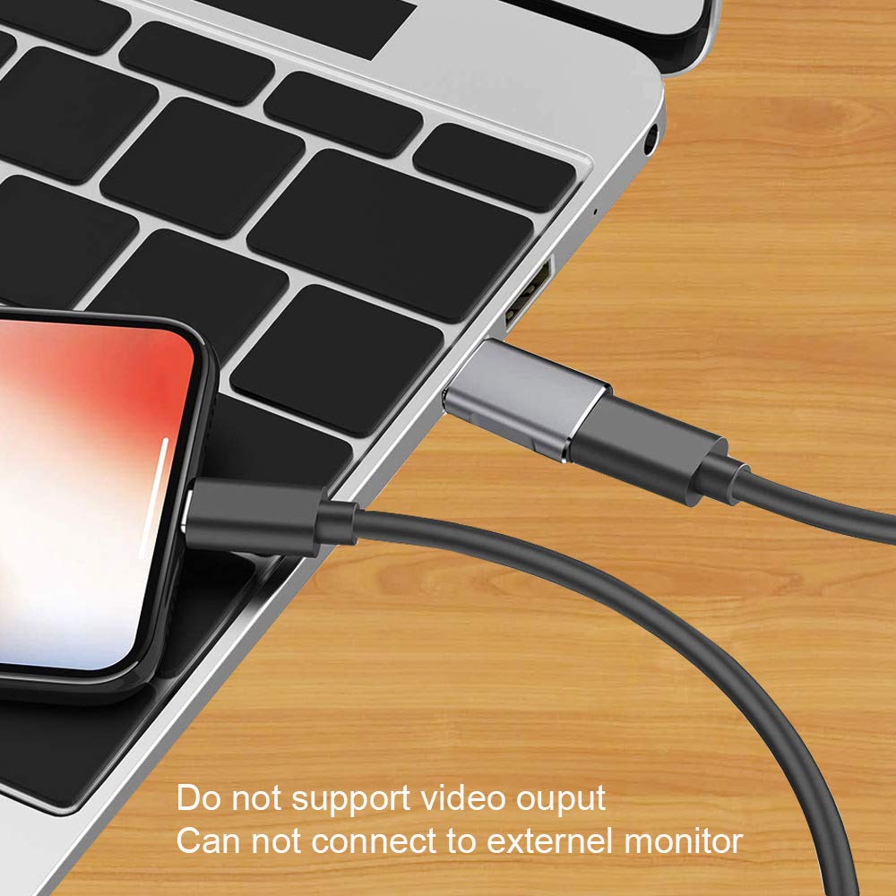 Adaptador USB C a USB 3.1 Gen2 QCEs en Negro de 10 Gbps con Carga Rápida de 60 W Paquete de 2 Compatible con iPhone 15