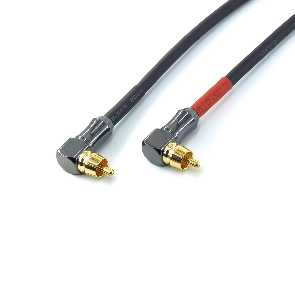 Cable de Subwoofer WJSTN-055 RCA Ángulo Recto 90 Grados para Cine en Casa y Sistemas de Alta Fidelidad