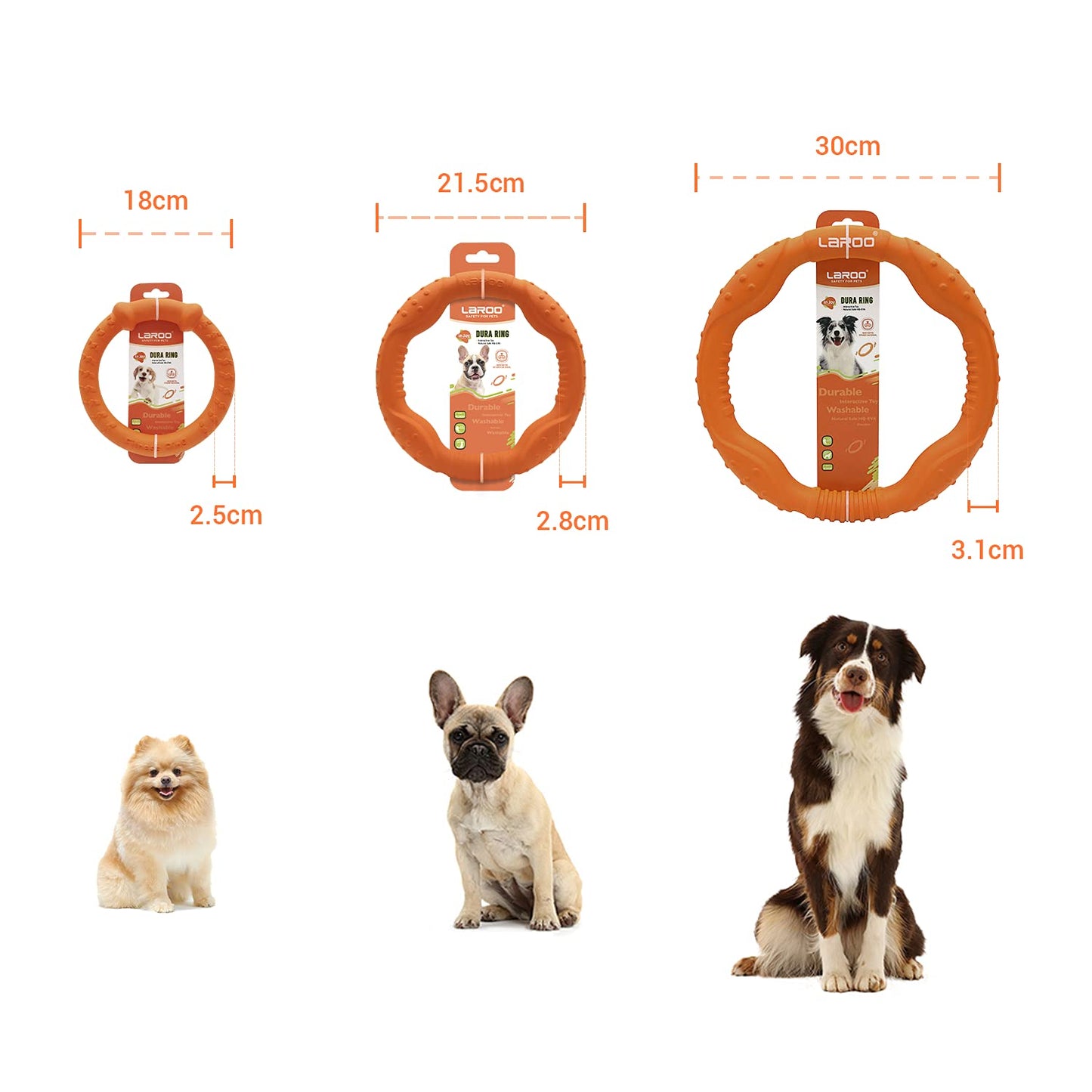 Juguetes para Perros LaRoo Naranja Flotantes para Masticadores Agresivos