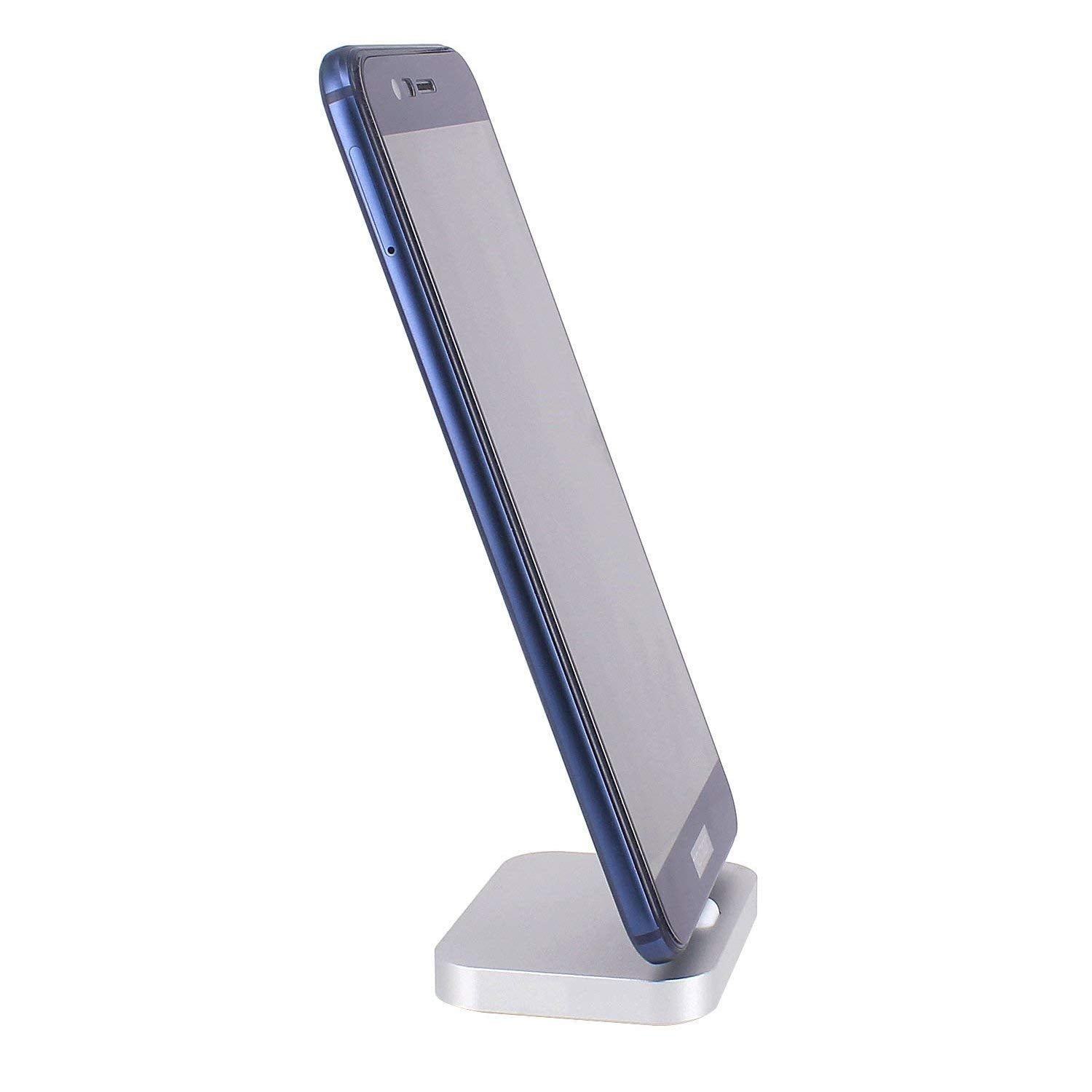 Yeebline - Base de carga tipo C, aleación de aluminio; base de carga USB tipo C, compatible con iPhone 15 Series, Nexus 6P/5X, OnePlus 3T/3/2 y otros dispositivos USB-C (aluminio plateado)