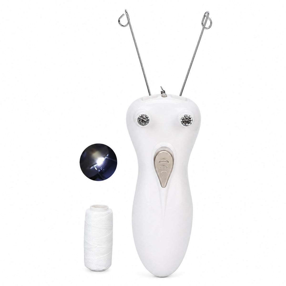 Depiladora Facial, Depiladora de Belleza Personal para Damas, Depiladora Eléctrica Inalámbrica de Hilo de Algodón para Labios Superiores, Mejillas, Mentón, Brazo, Pierna, Depilación sin Dolor