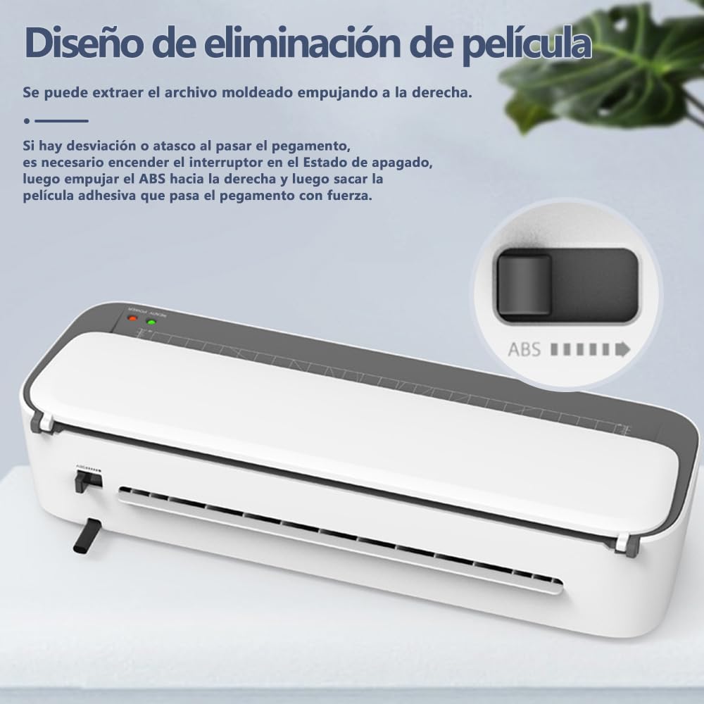 Laminadora Enmicadora Térmica de Multifuncional 6 en 1, A4 Máquina Laminadora+Cortador de Papel+300 Hojas Laminadoras(SL388)