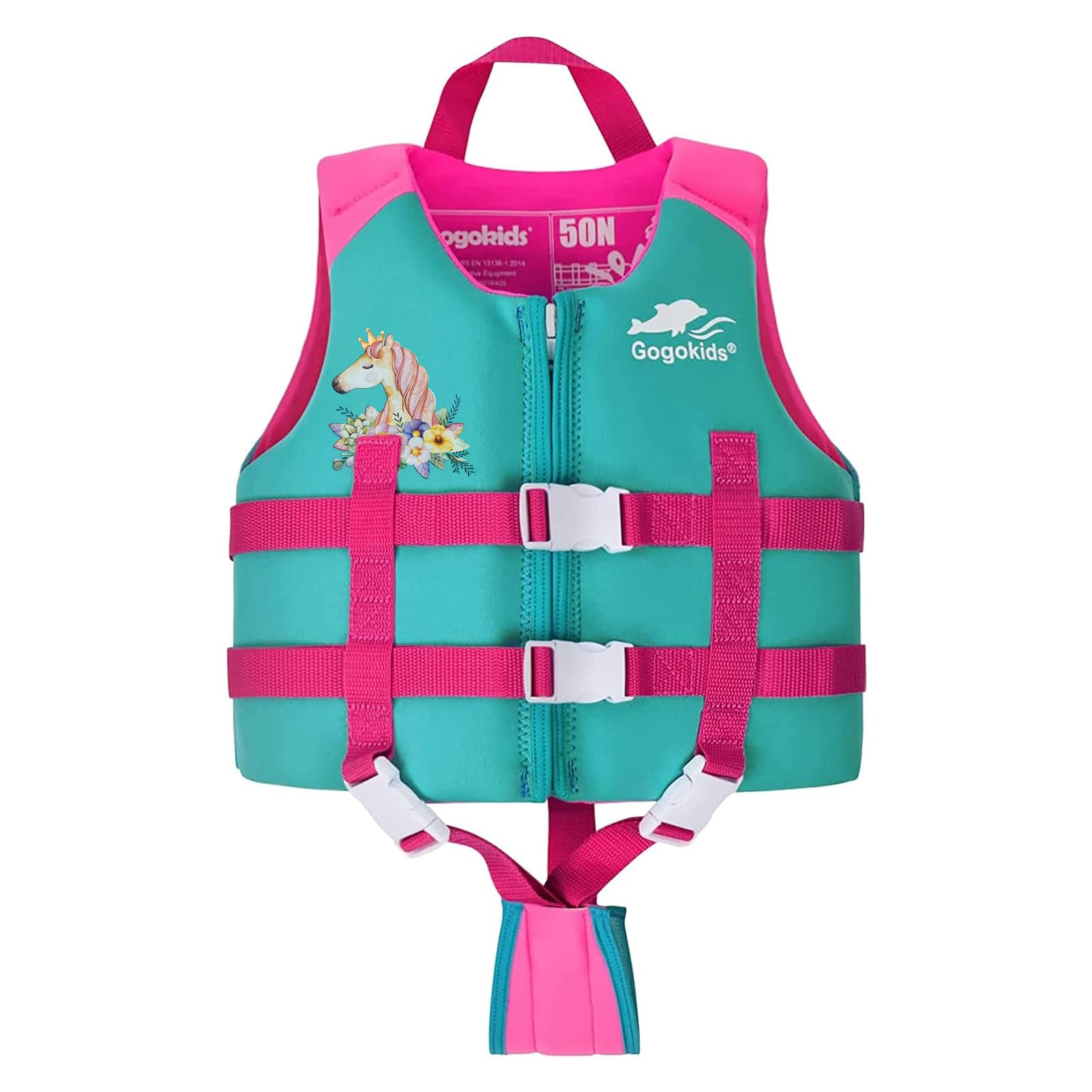 Gogokids - Chaleco de natación para niños pequeños, chamarra flotante para niñas y niños de 20-30-40-50 libras, flotadores de natación con correa de seguridad ajustable Duel, para niños de 2-9 años