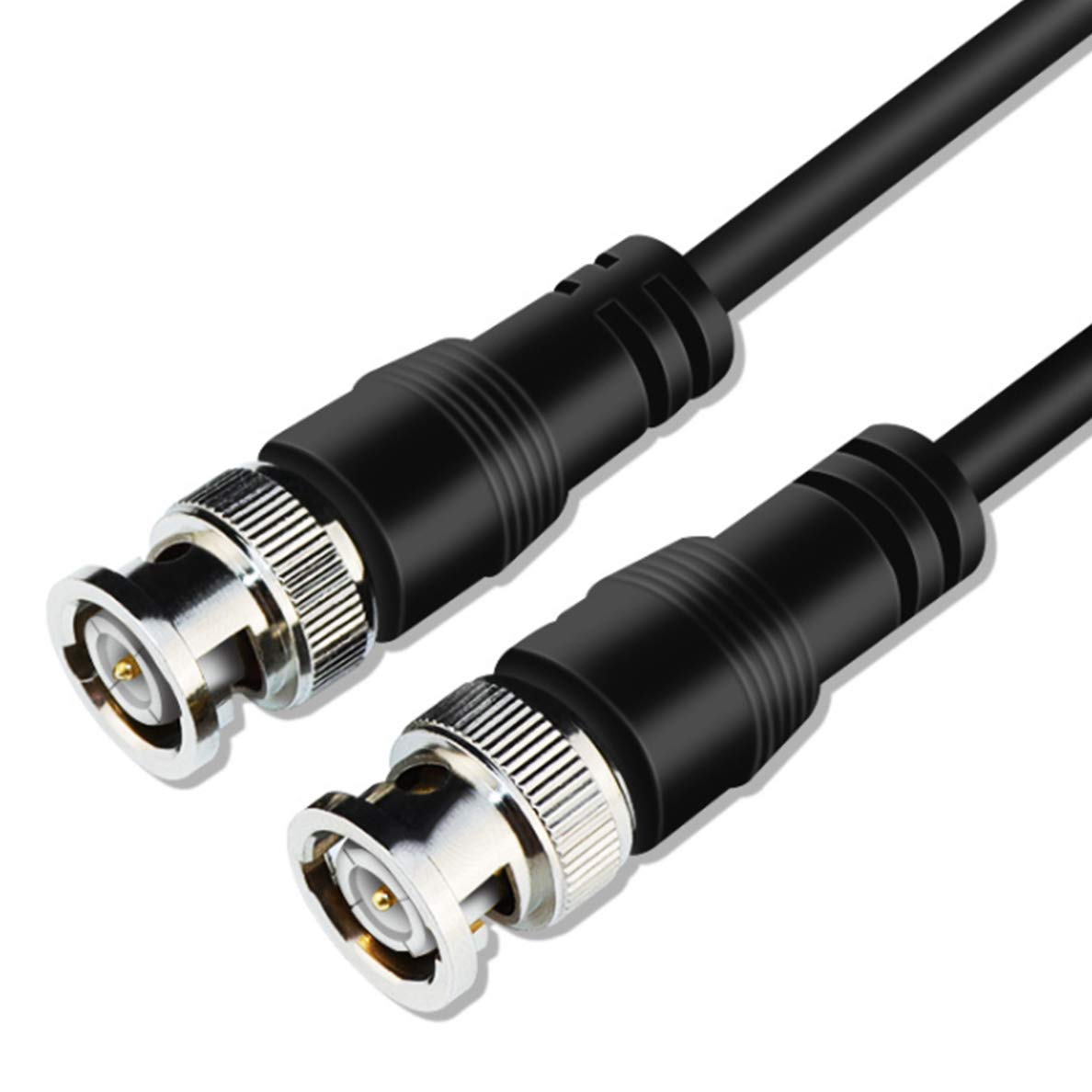 Tan QY Cable BNC RG-59/U 9.1M - Adaptador BNC macho a macho de extensión conector profesional RG-59/U grado coaxial cable jack enchufe para sistemas CCTV de cámara de seguridad de video, osciloscopio