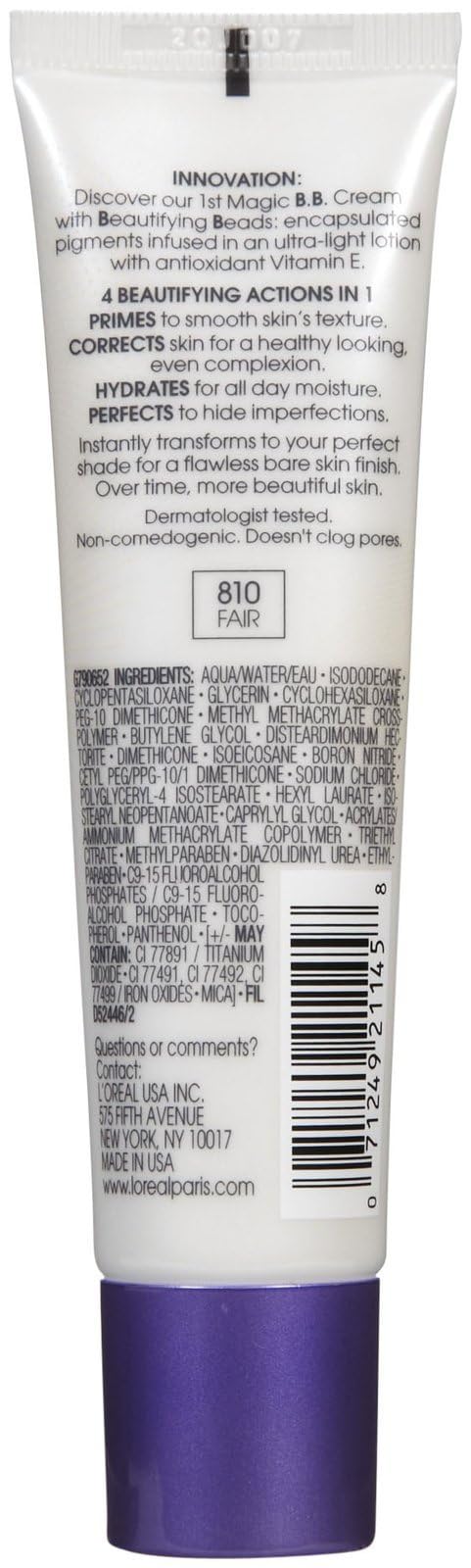 L'Oréal Paris - Crema BB Magic de Studio Secrets, clara, 1 onza líquida