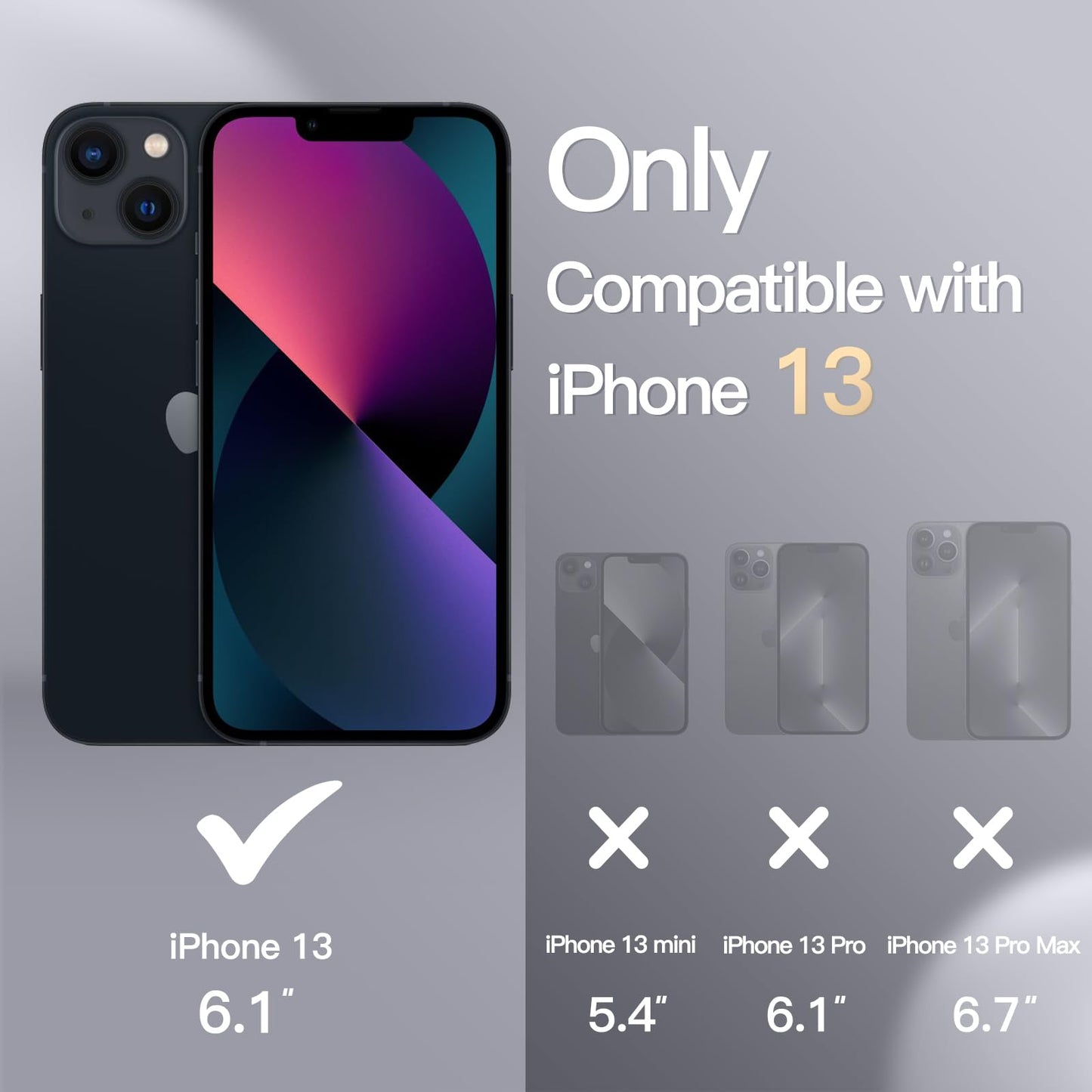 JETech Funda Silicona para iPhone 13 6,1 Pulgadas, Protectora de Cuerpo Completo con Tacto Suave y Sedoso, Antigolpes Carcasa con Forro de Microfibra (Negro)