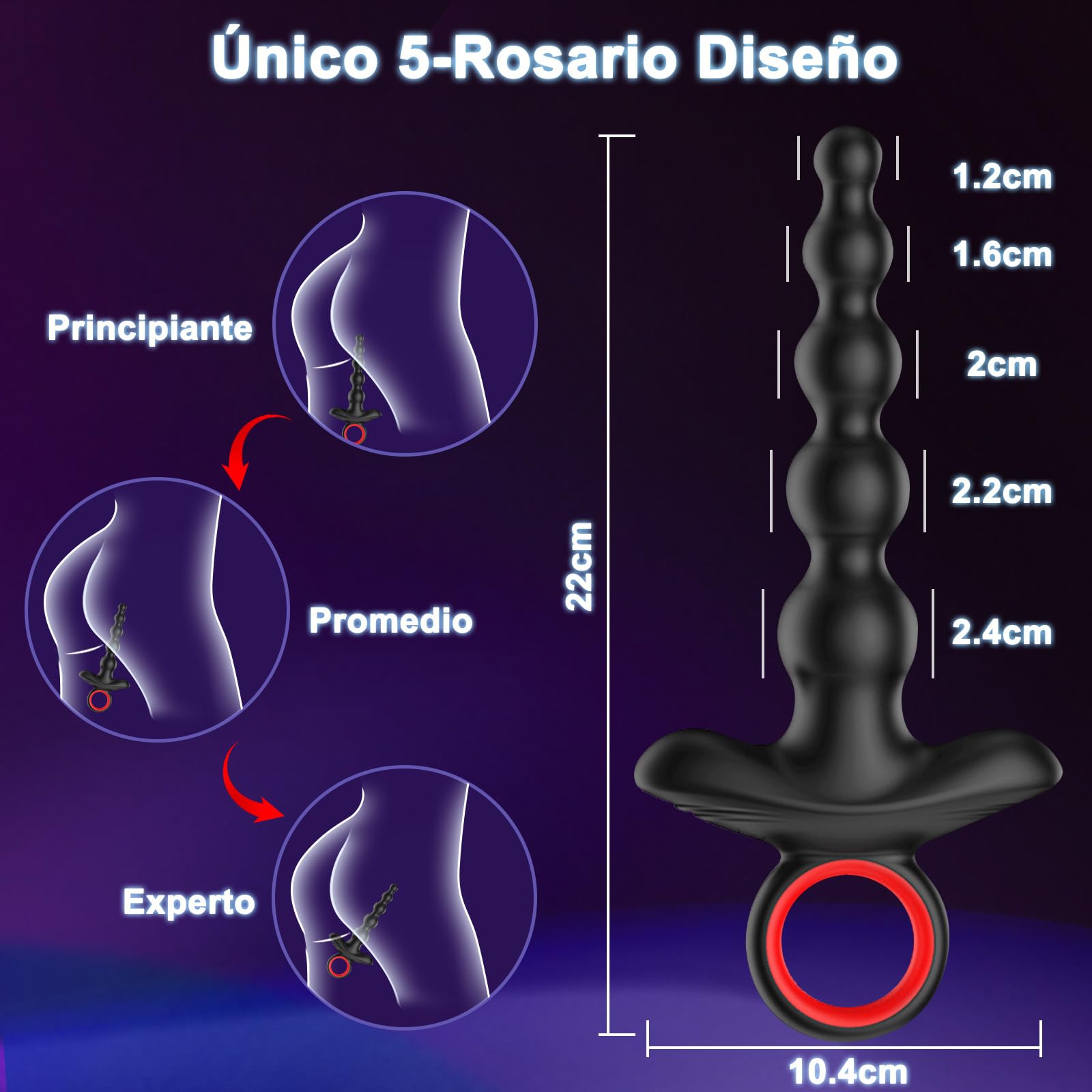 Vibrador Anal ZEZELIFE Negro 9 Modos USB Recargable para Hombre y Mujer
