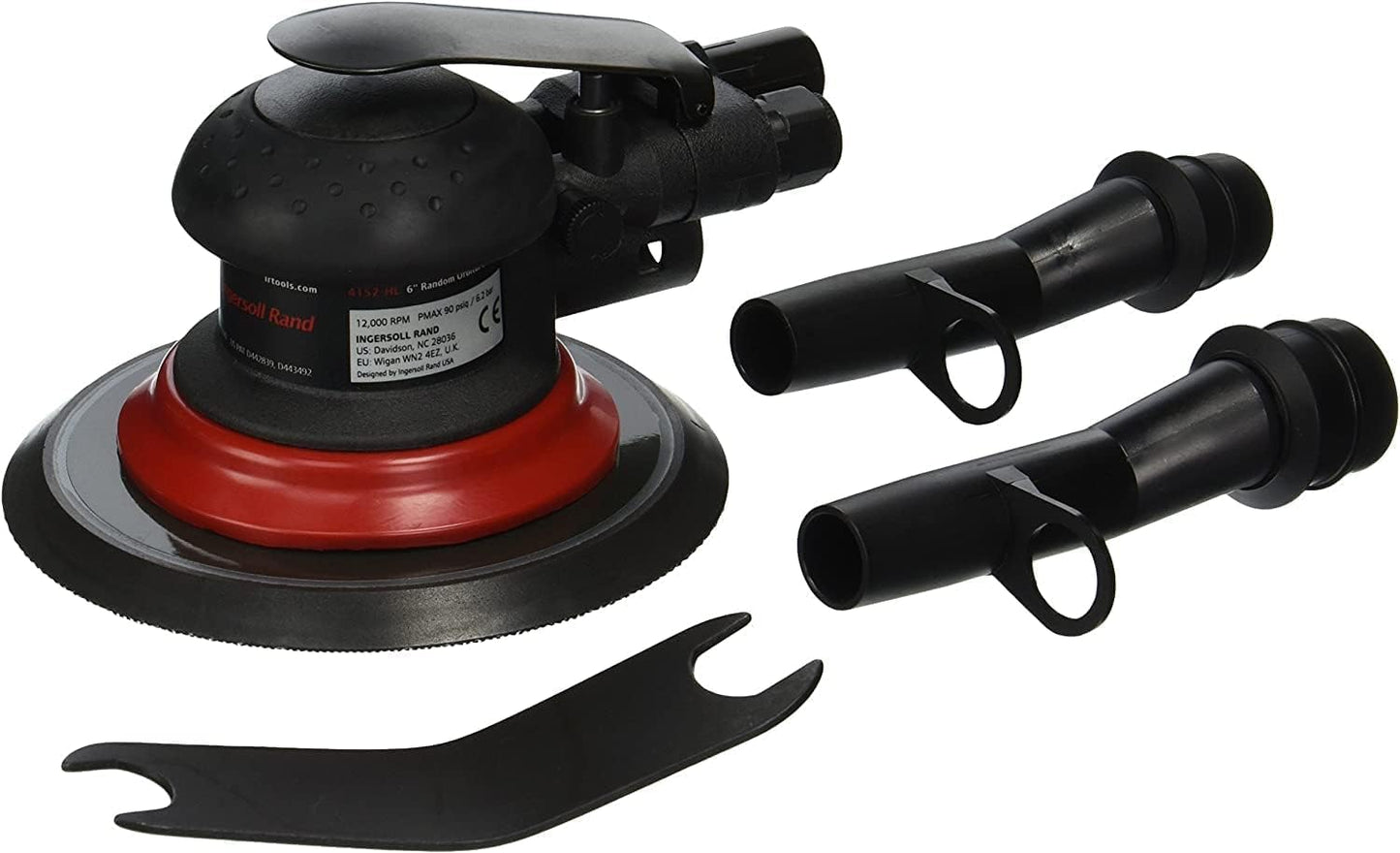 Ingersoll Rand 4152-HL Lijadora de aire orbital aleatoria de 6", órbita de 3/32", gancho y bucle, 12000 RPM, 0.2HP.