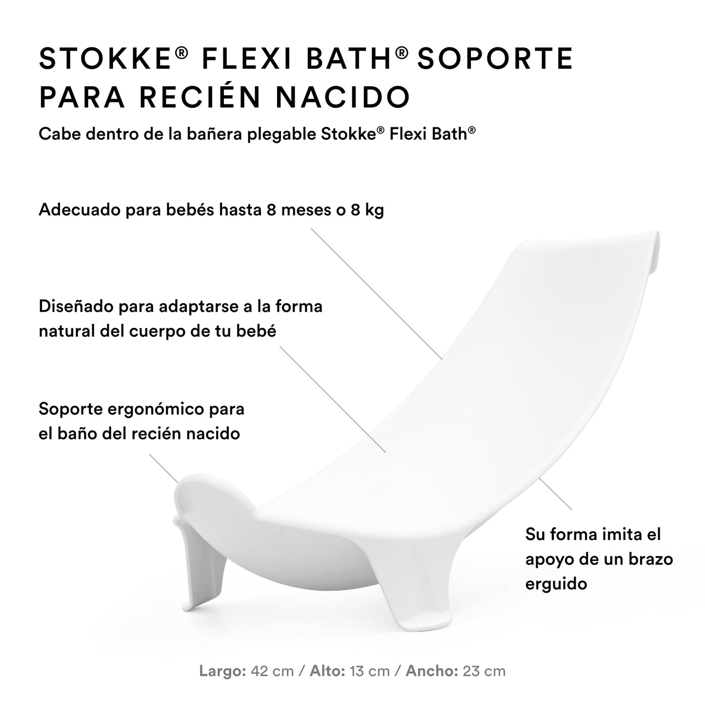 Stokke Flexi Bath XL Bundle, Sandy Beige - Bañera plegable para bebé + Soporte para recién nacido - Ideal para edades 0-6 - Duradera y fácil de guardar