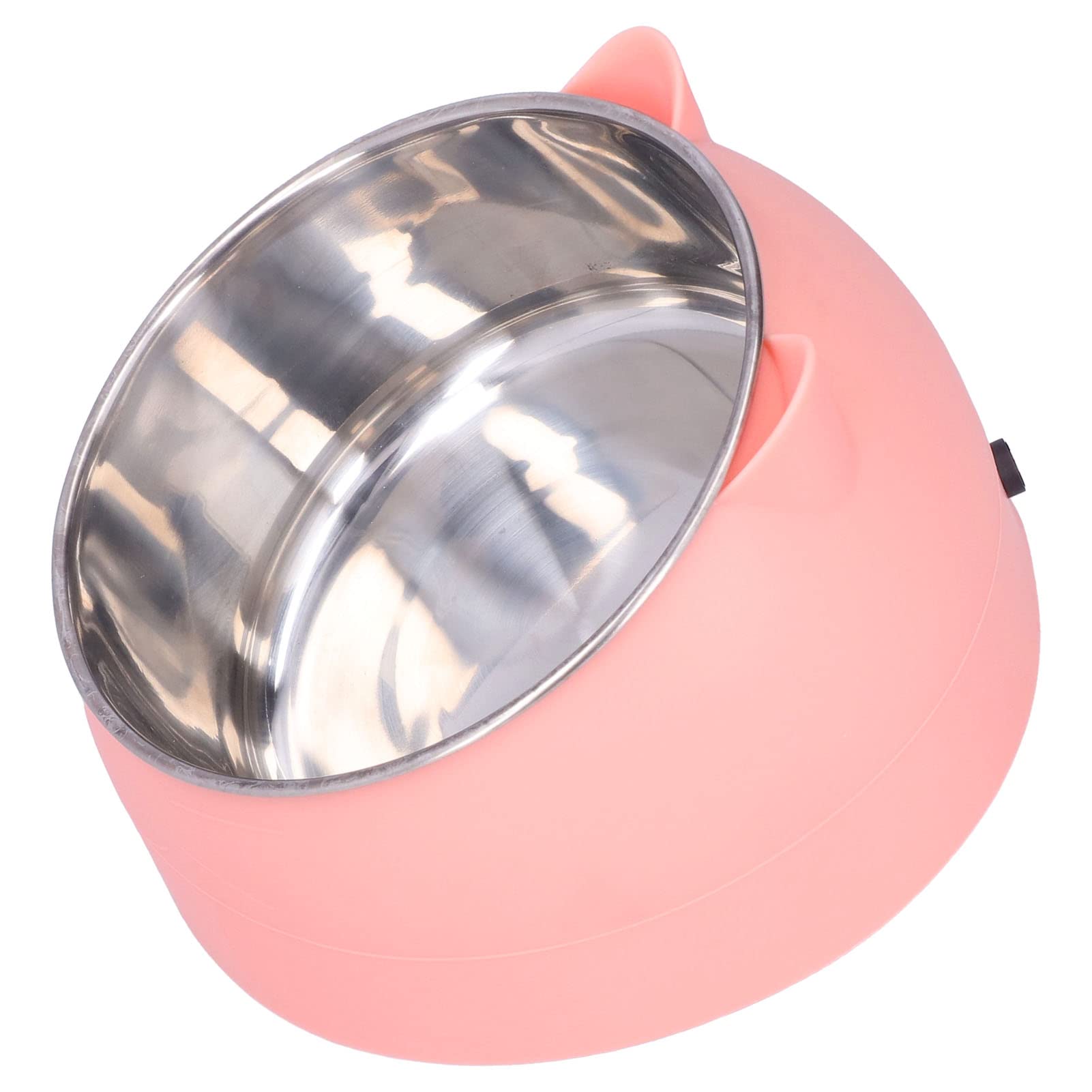GLOGLOW Cuenco para Mascotas con Calefacción, Temperatura de Acero Inoxidable Tazón de Comida para Gatos Tazón de Calentamiento para Mascotas Perro Gato Calentador de Agua Térmico Tazón para Gatos