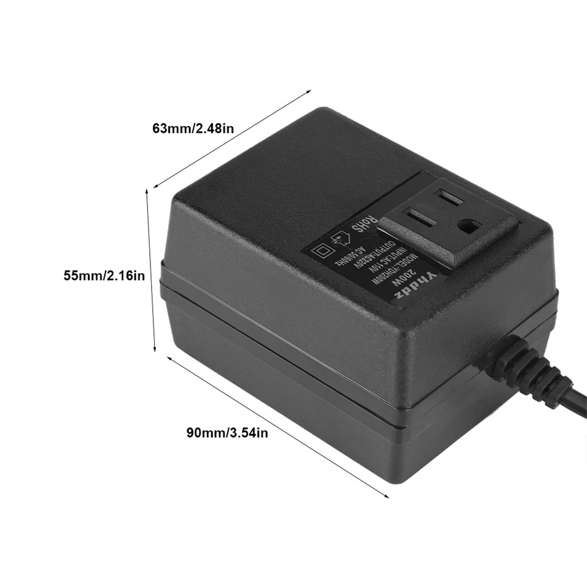 Convertidor de Voltaje 200W Universal 110V a 220V Europa México para Portátil Secador