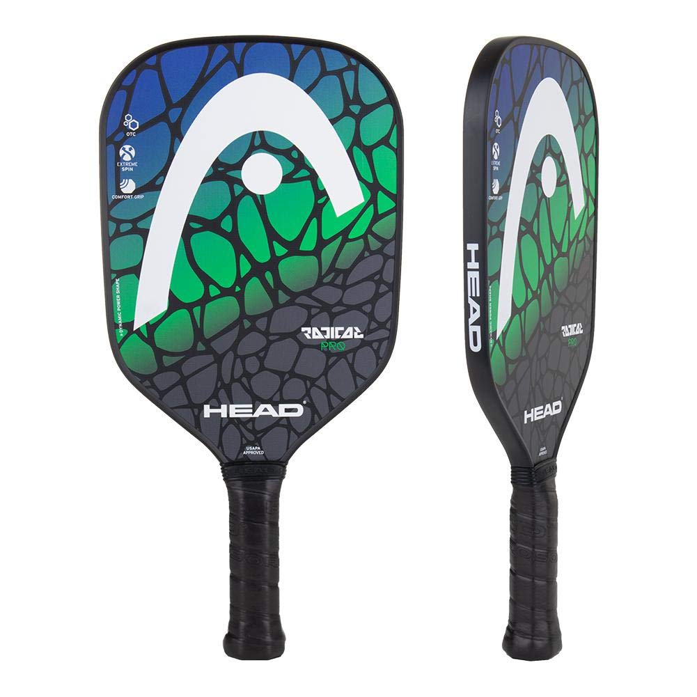 HEAD Paddle de Fibra de Vidrio para Pickleball – Radical Pro con Textura con núcleo de polímero de Nido de Abeja y Agarre cómodo