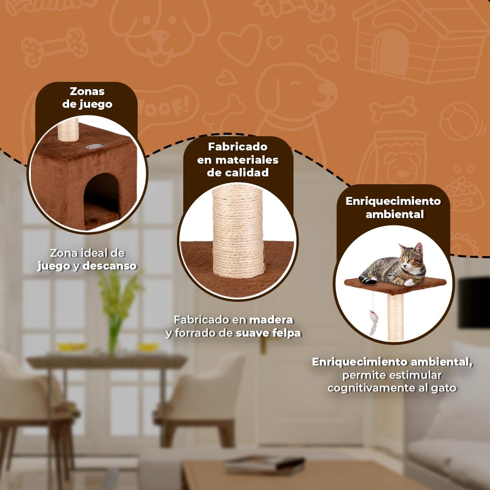 Fancy Pets Mueble con Juguetes para Gato de 60 Centímetros de Altura