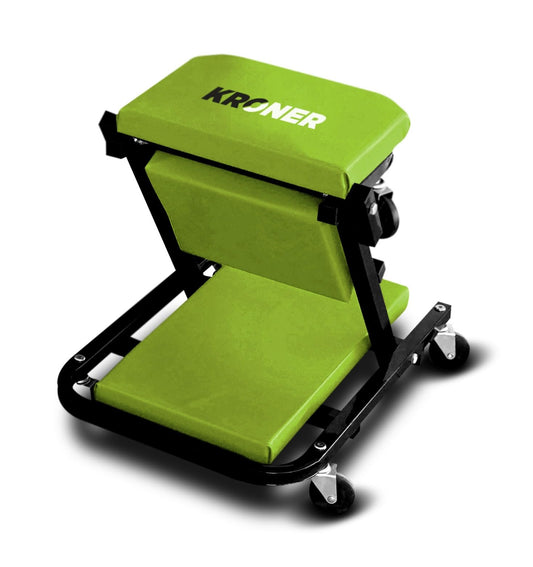 Kroner Camilla Mecánica Plegable 36 Pulgadas 150 kg – Camilla Deslizante y Plegable con 6 Ruedas para Taller