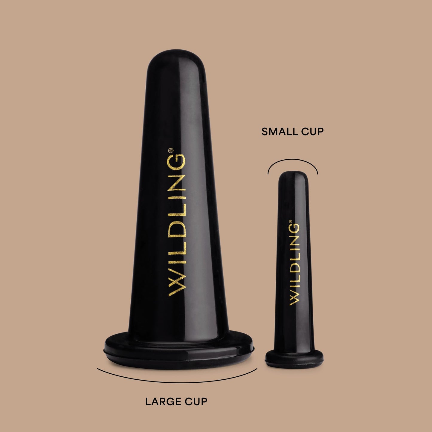 Wildling Juego de Ventosas Lumin I Herramientas de Ventosas Faciales para Disminuir La Hinchazón, Aumentar La Producción de Colágeno, Esculpir Mejillas + Mentón, Desintoxicación + Brotes Claros