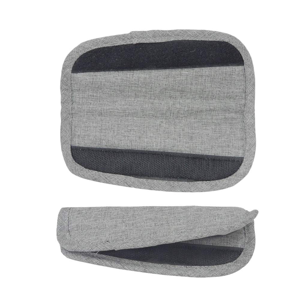 3 piezas de fundas para correas de asiento de coche de carriola de bebé y almohadilla para entrepierna combo gris, fundas para correas universales suaves para recién nacidos, bebés, niños