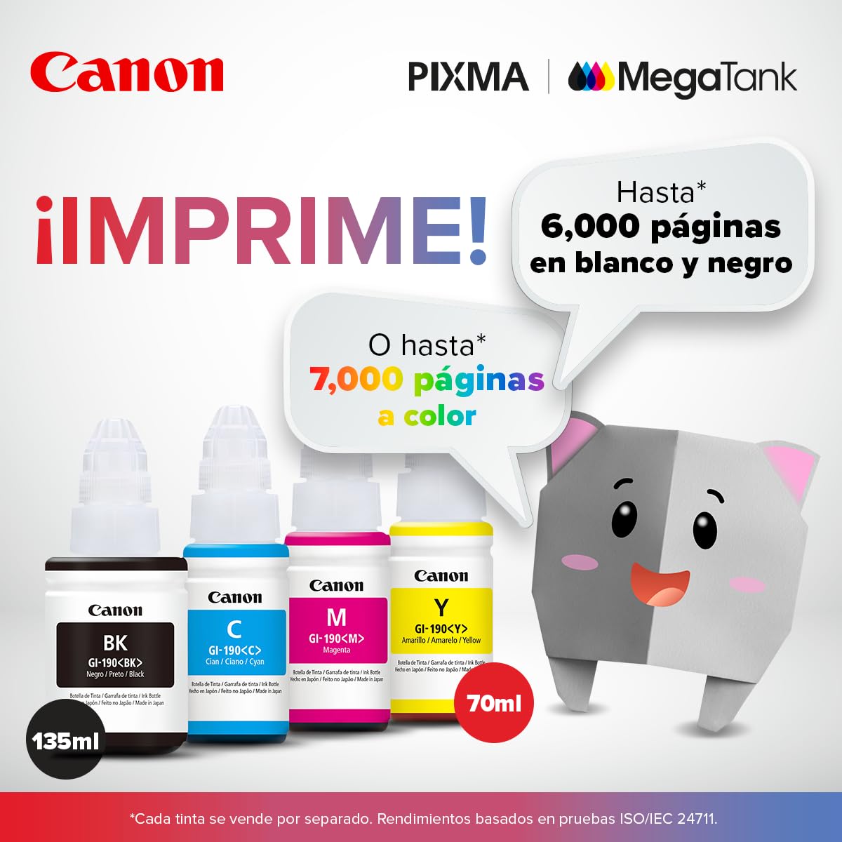 Canon Botella de Tinta GI-190 Magenta 70ml