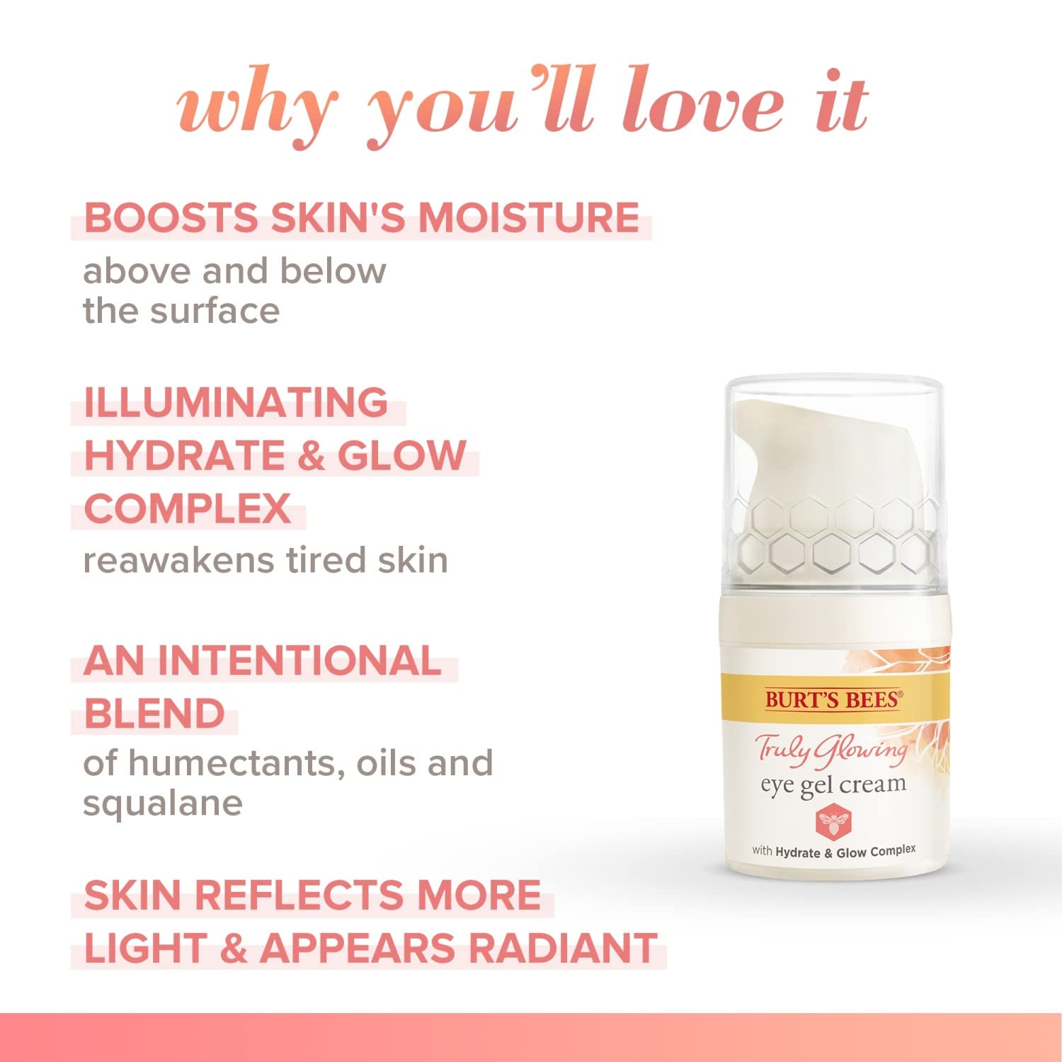 Burt's Bees Crema de ojos en gel Truly Glowing 14,1 gr