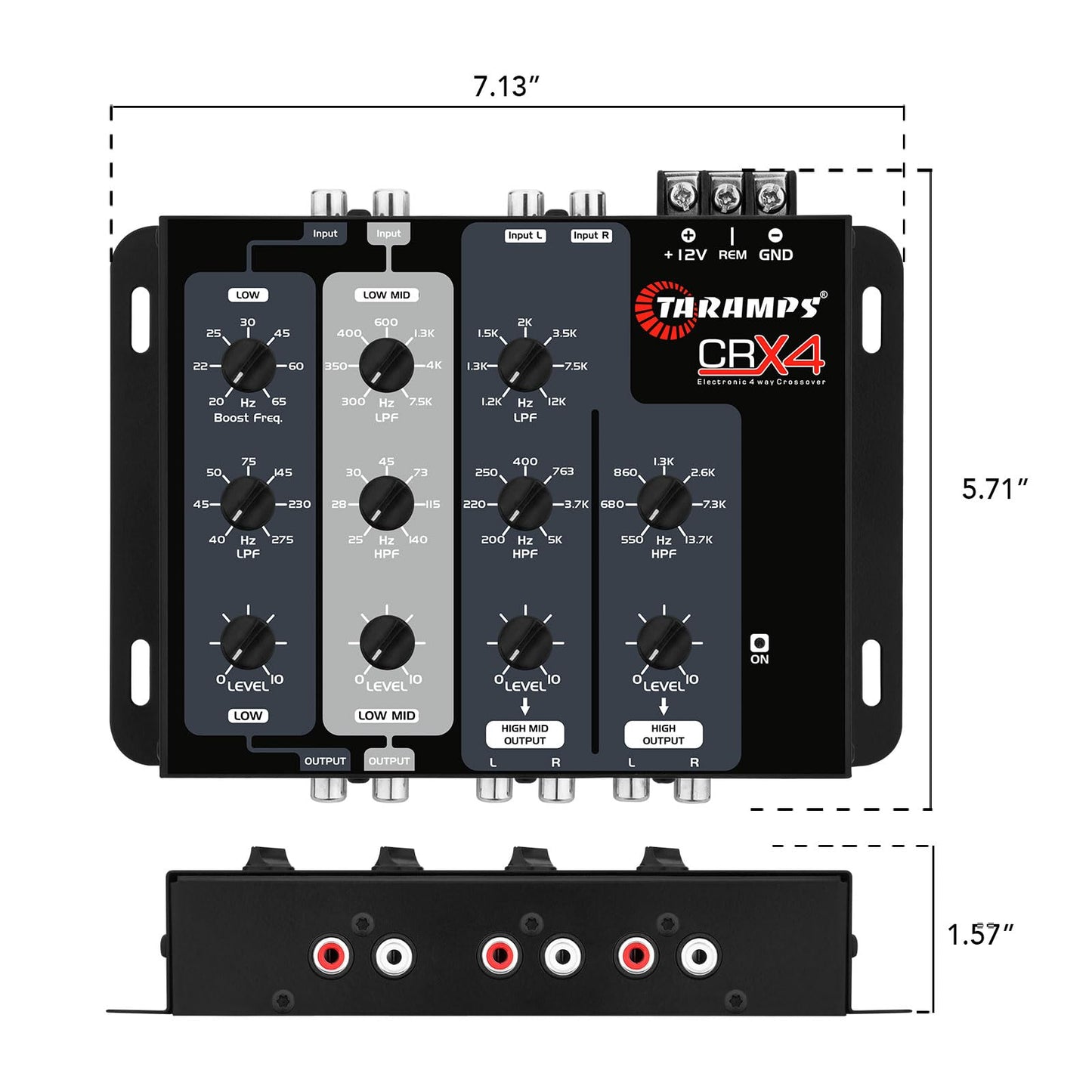 Crossover Electrónico Compacto TARAMPS CRX 4 Vías
