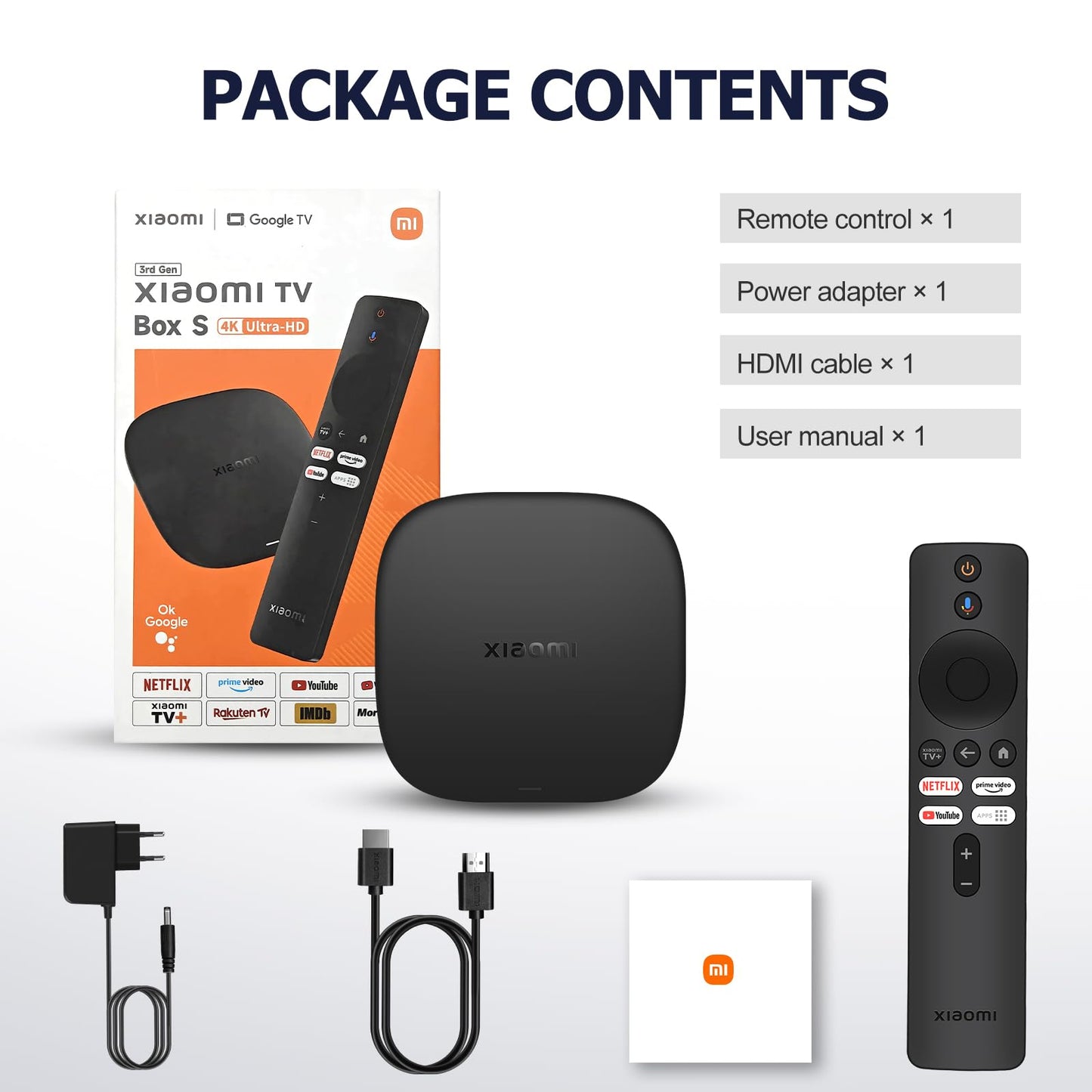 TV Box Xiaomi 3rd Gen 4K UHD Google TV 32GB Negro Streaming Rápido Compacto Potente