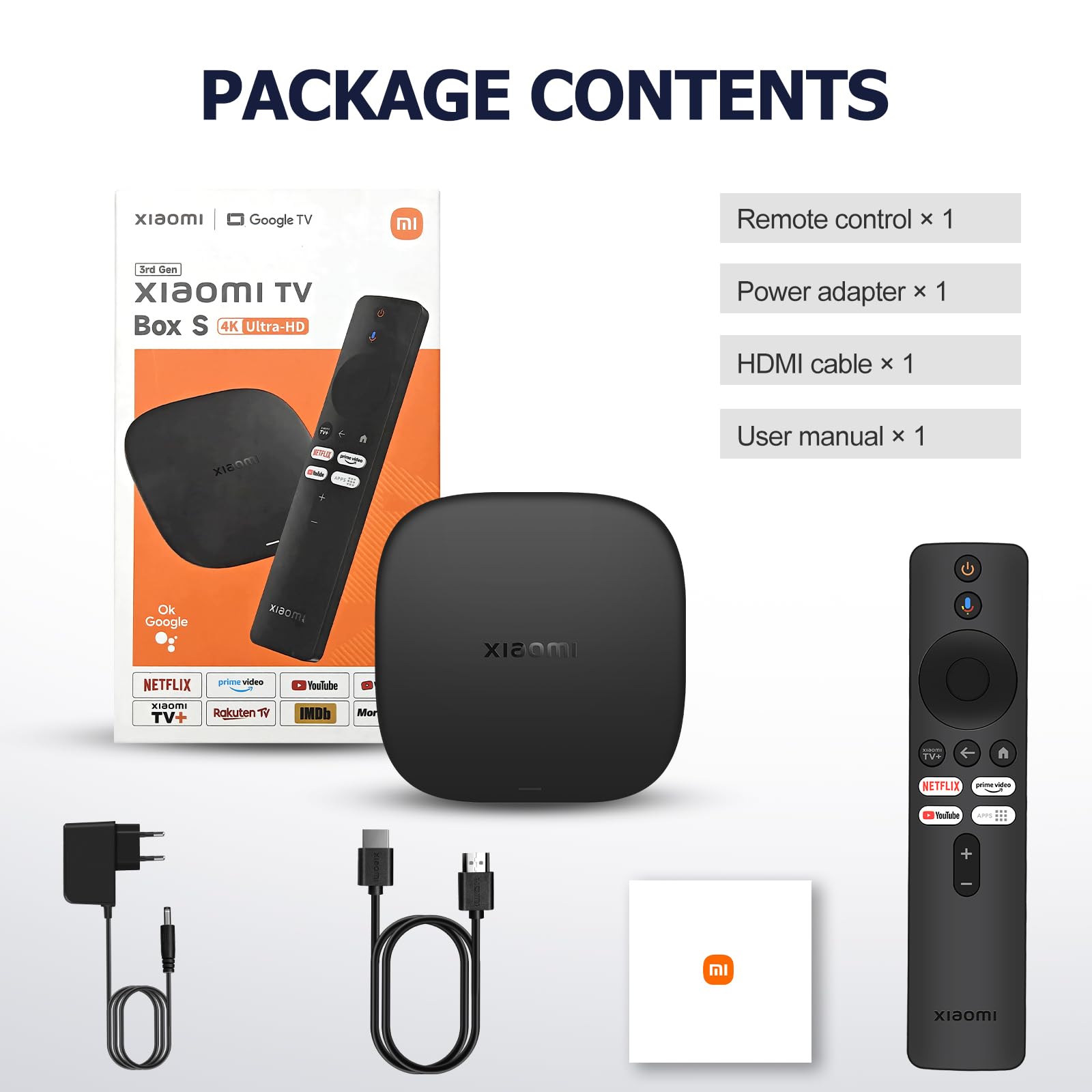 TV Box Xiaomi 3rd Gen 4K UHD Google TV 32GB Negro Streaming Rápido Compacto Potente