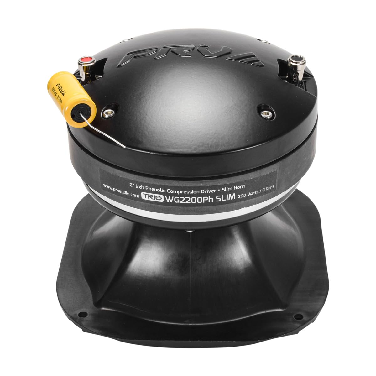 PRV AUDIO - driver de compresión de rango medio de salida de 2 pulgadas + bocina WG2200Ph Slim 200 vatios 8 ohmios 109 dB, bocina de aluminio de perfil poco profundo + driver fenólico de ferrita