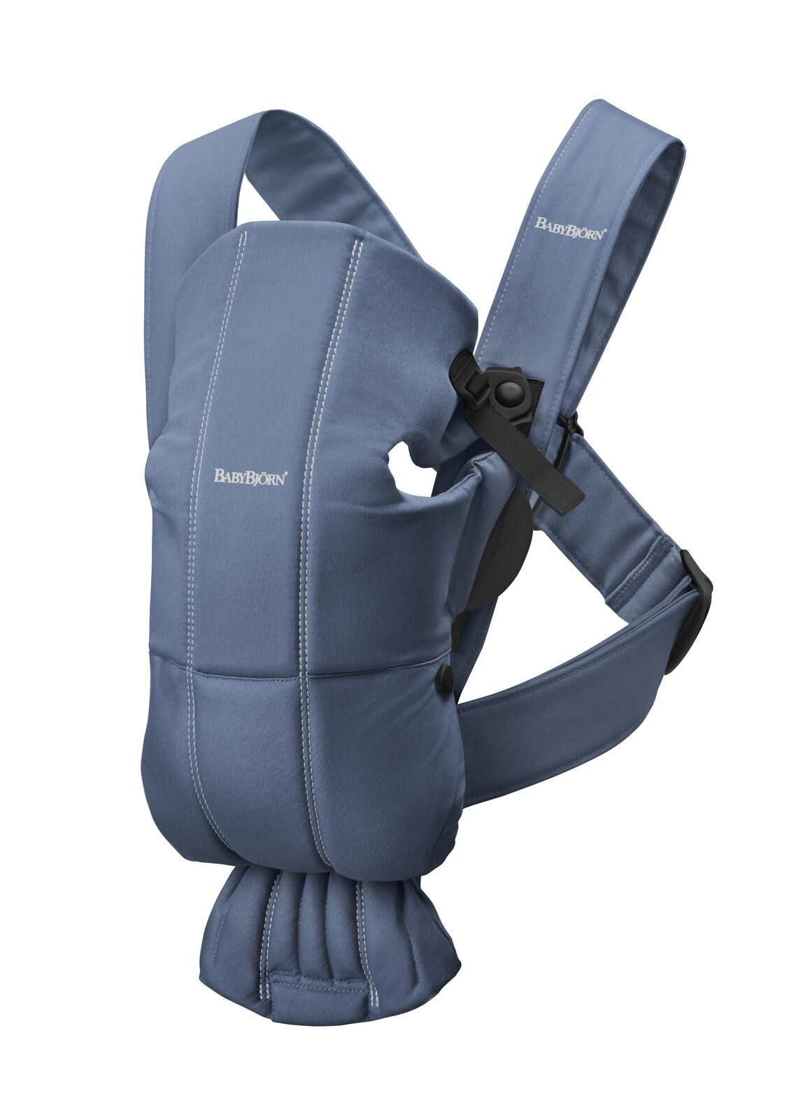 BabyBjörn Canguro Portabebé Mini, Tejido, Indigo vintage