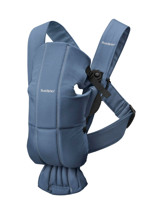 BabyBjörn Canguro Portabebé Mini, Tejido, Indigo vintage