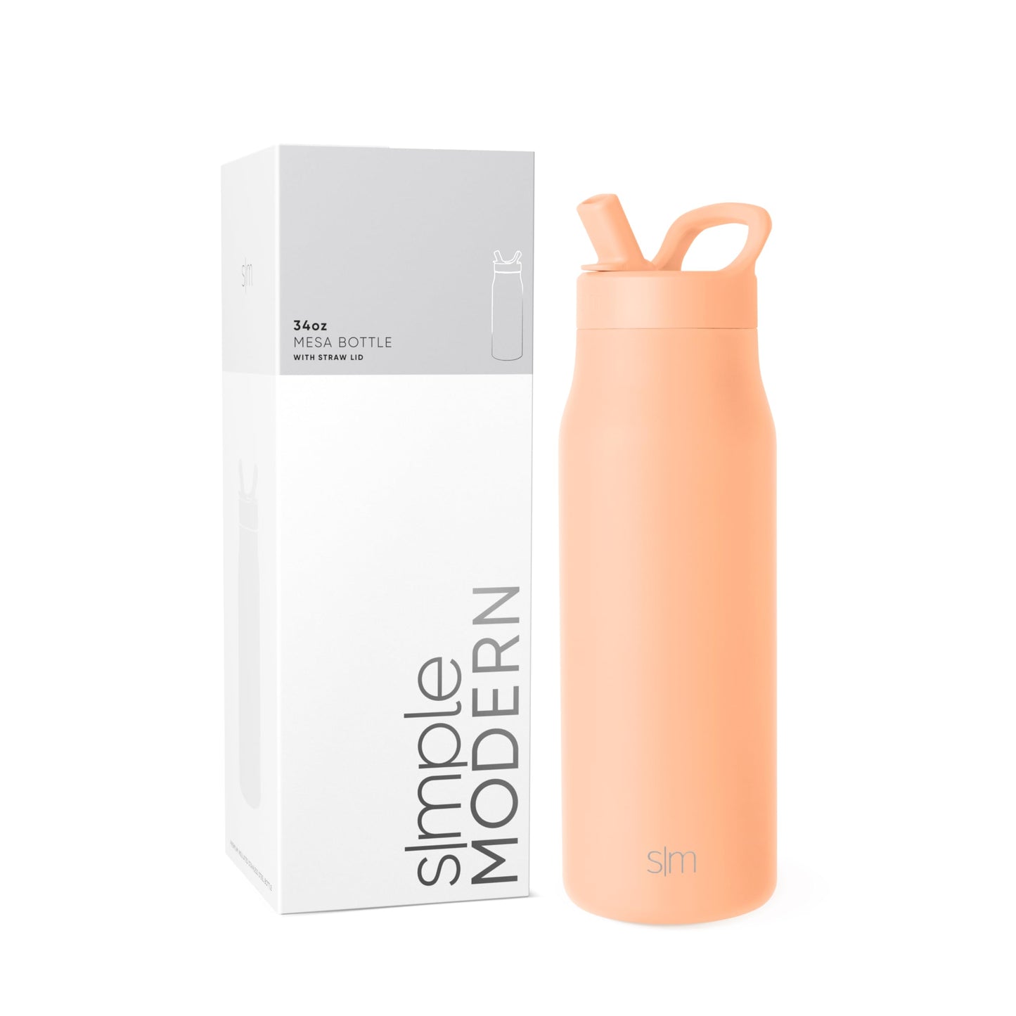 Botella de Agua Simple Modern Bellini Termo Aislado de Acero Inoxidable para Viaje y Gimnasio