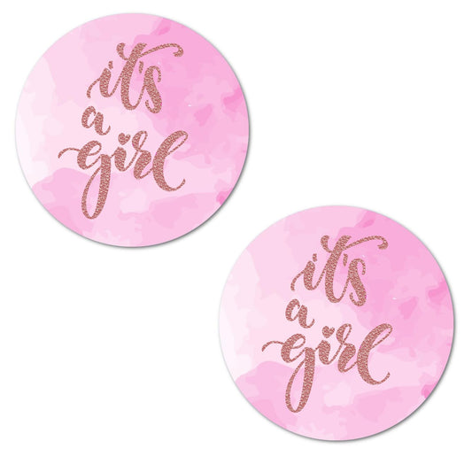 216 etiquetas modernas para baby shower, fondo rosa, para baby shower o fiesta de espolvorear, adorables pegatinas, decoraciones de fiesta dulce para nuevas mamás, envolturas Fabricado en Estados Unidos