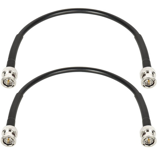 XRDS - Cable SDI RF de 1 pies, cable BNC de vídeo digital macho de 75 ohmios RG59 BNC compatible con HD-SDI/3G/6G-SDI/4K/8K (2 piezas)