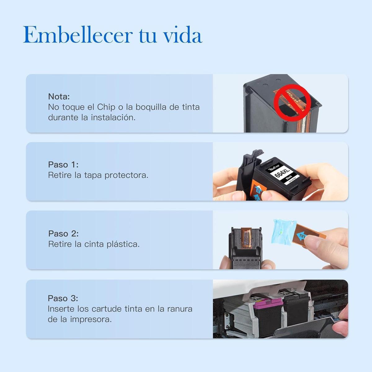 Cartucho de Tinta Valuetoner Compatible HP 664XL 664 XL