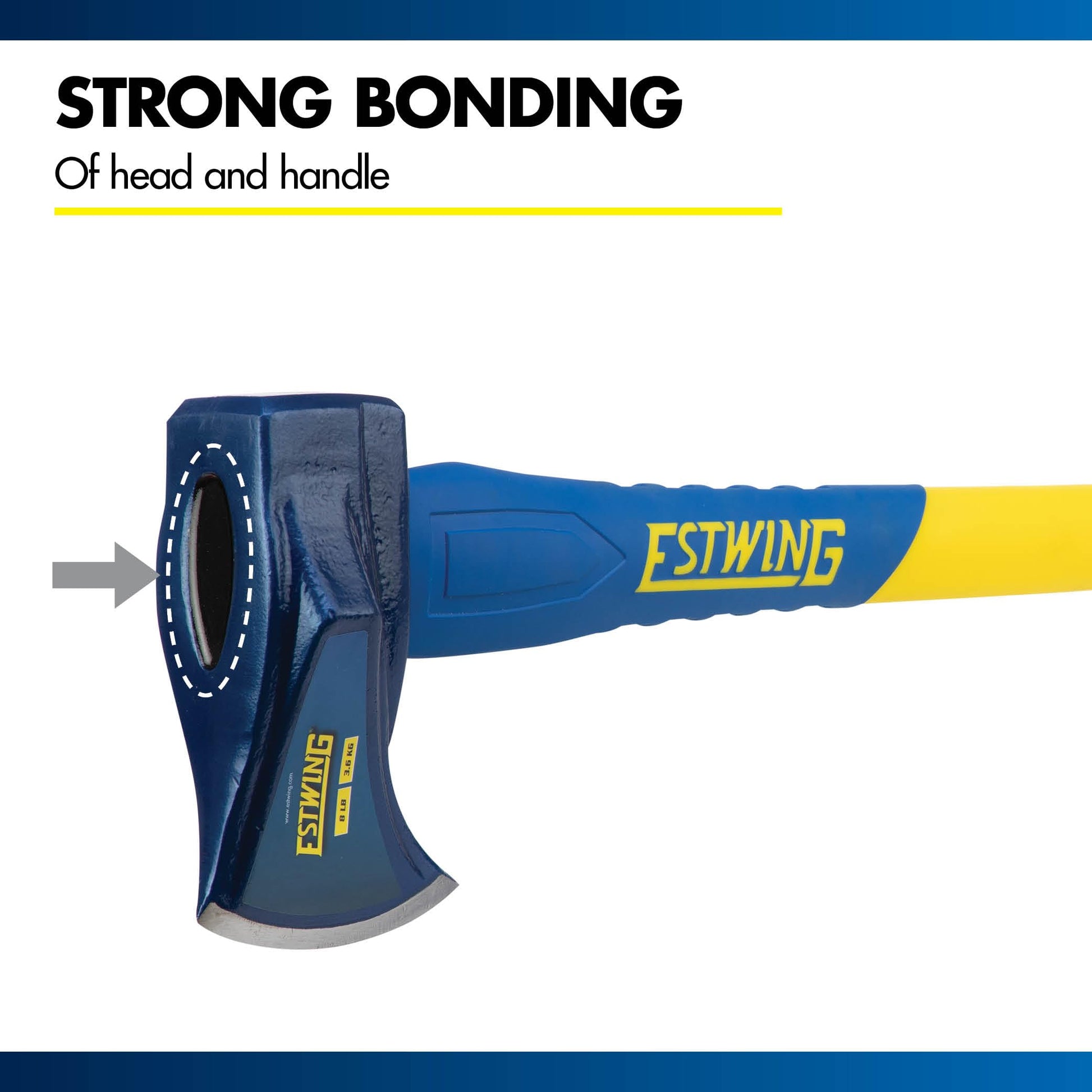 Maul Estwing 8 Libras Mango Fibra de Vidrio 36 Pulgadas 62374