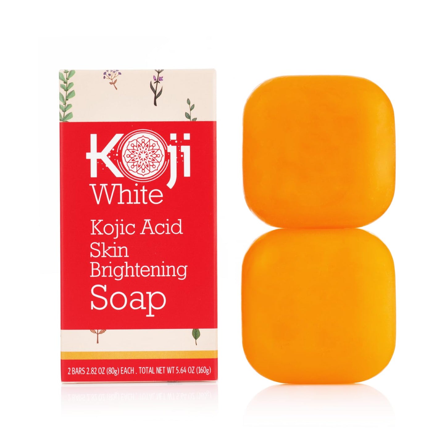 Pure Kojic Acid Skin Lightening Soap ( 2.82 oz / 2 Bars ) - Naturally Whitening for Tone Adjustment & Bleaching Skin - Remove Freckles, Fade Age Spots, Anti-aging, Acne Scars, Sun Spots Damage