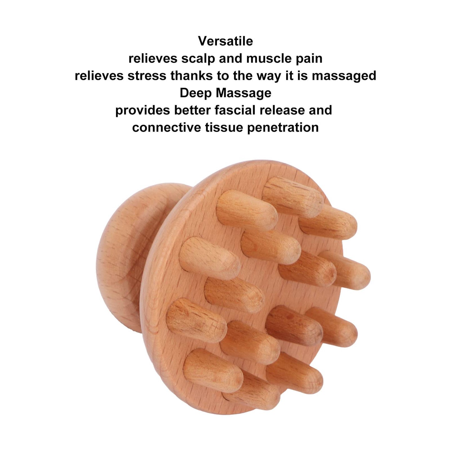 Masajeador de Madera Forma de Hongo Alivio Anticelulítico Tensión Muscular