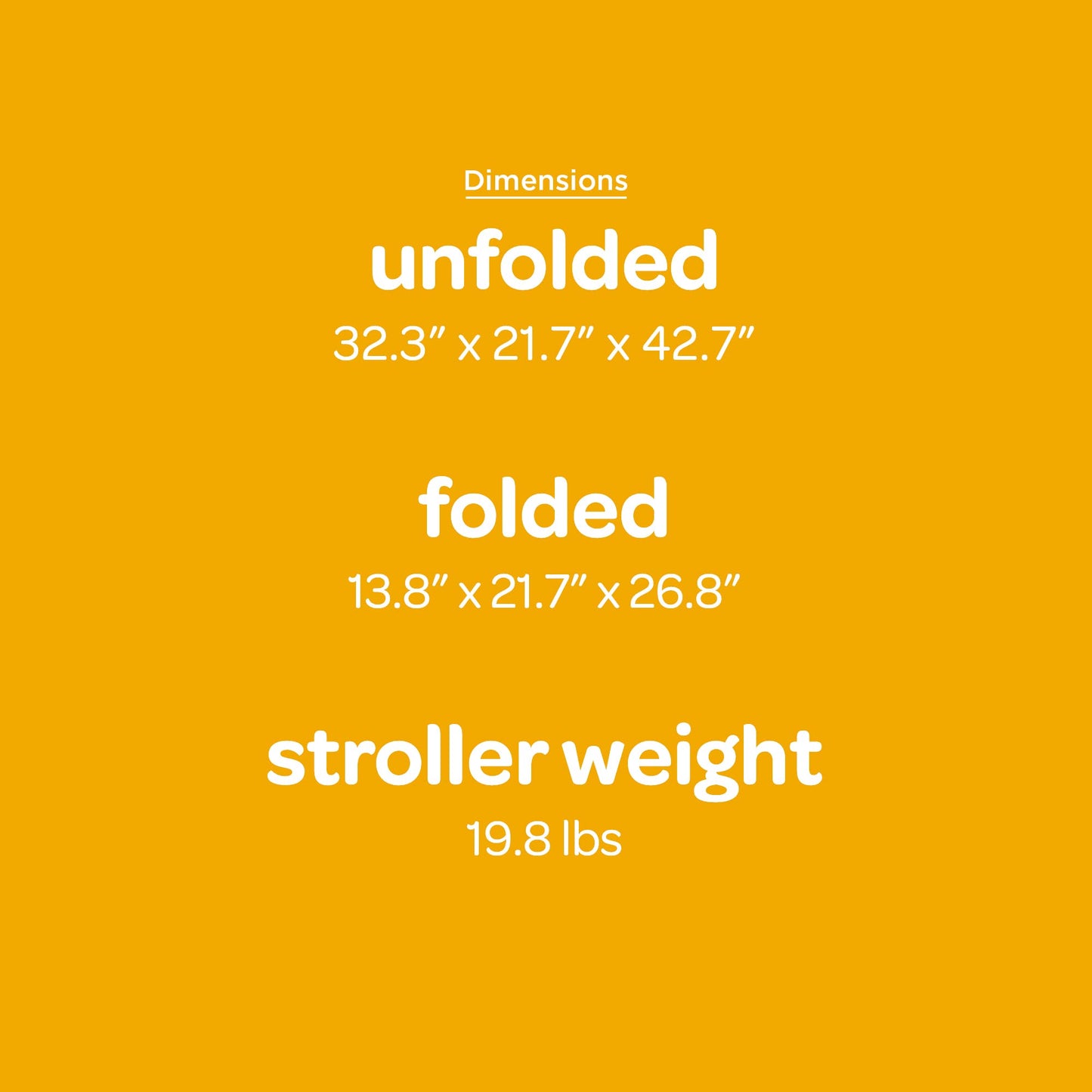 Larktale Autofold™ Carriola - Clovelly Amarillo