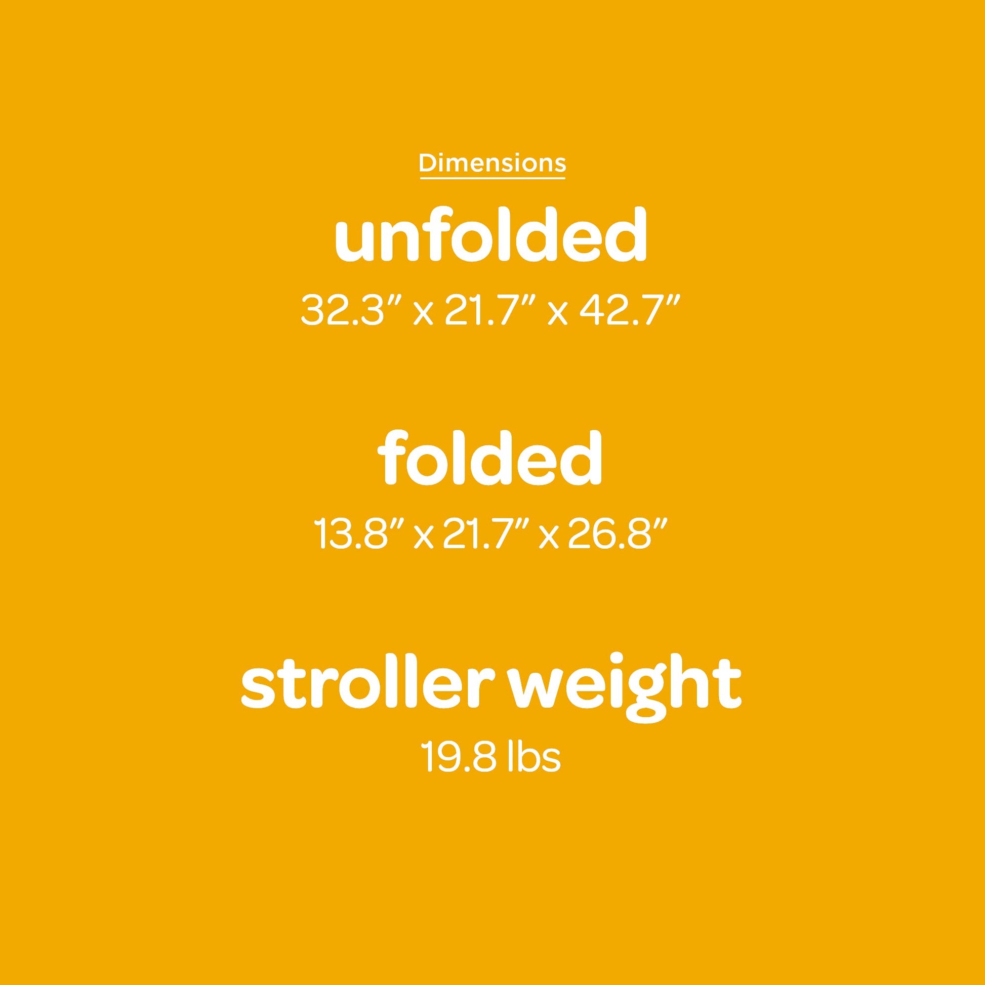 Larktale Autofold™ Carriola - Clovelly Amarillo