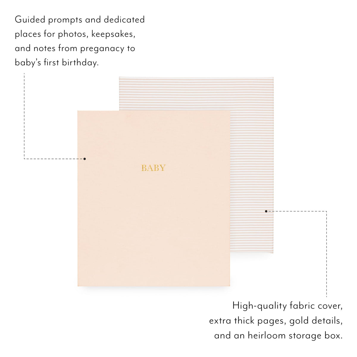 Libro de Recuerdos Sugar Paper Blanco con Almacenamiento de Bolsillo para Bebé