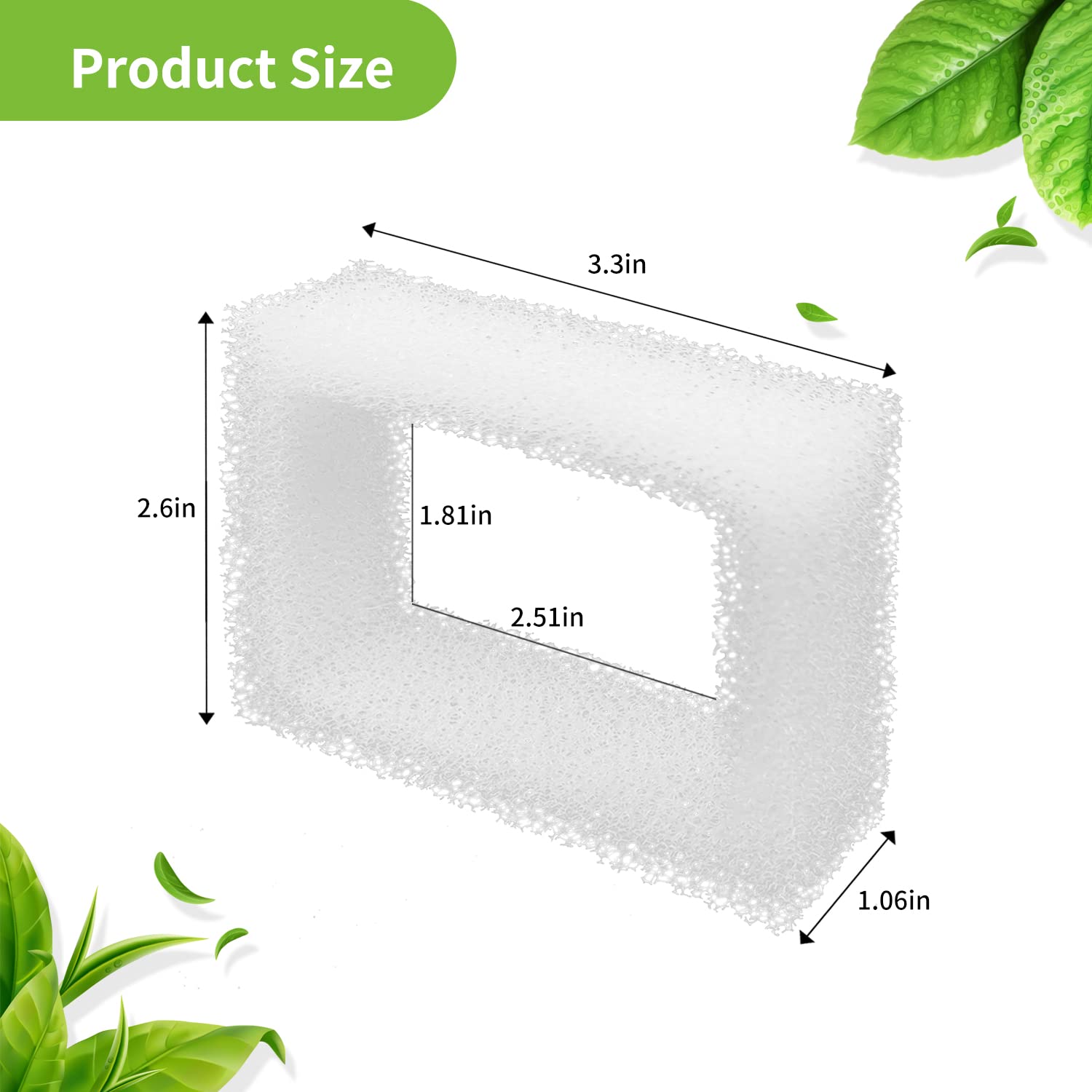Filtro de espuma de esponja de repuesto para fuente de cerámica para mascotas y fuente de agua redonda de acero inoxidable de 2 l/64 onzas, prefiltro Katlikatqi compatible con bomba de agua DR-DC-160 (paquete de 12)