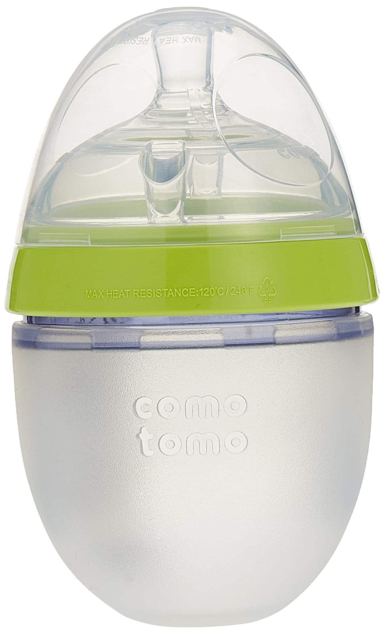 Biberon de silicona de 150 ml, anillo de color verde