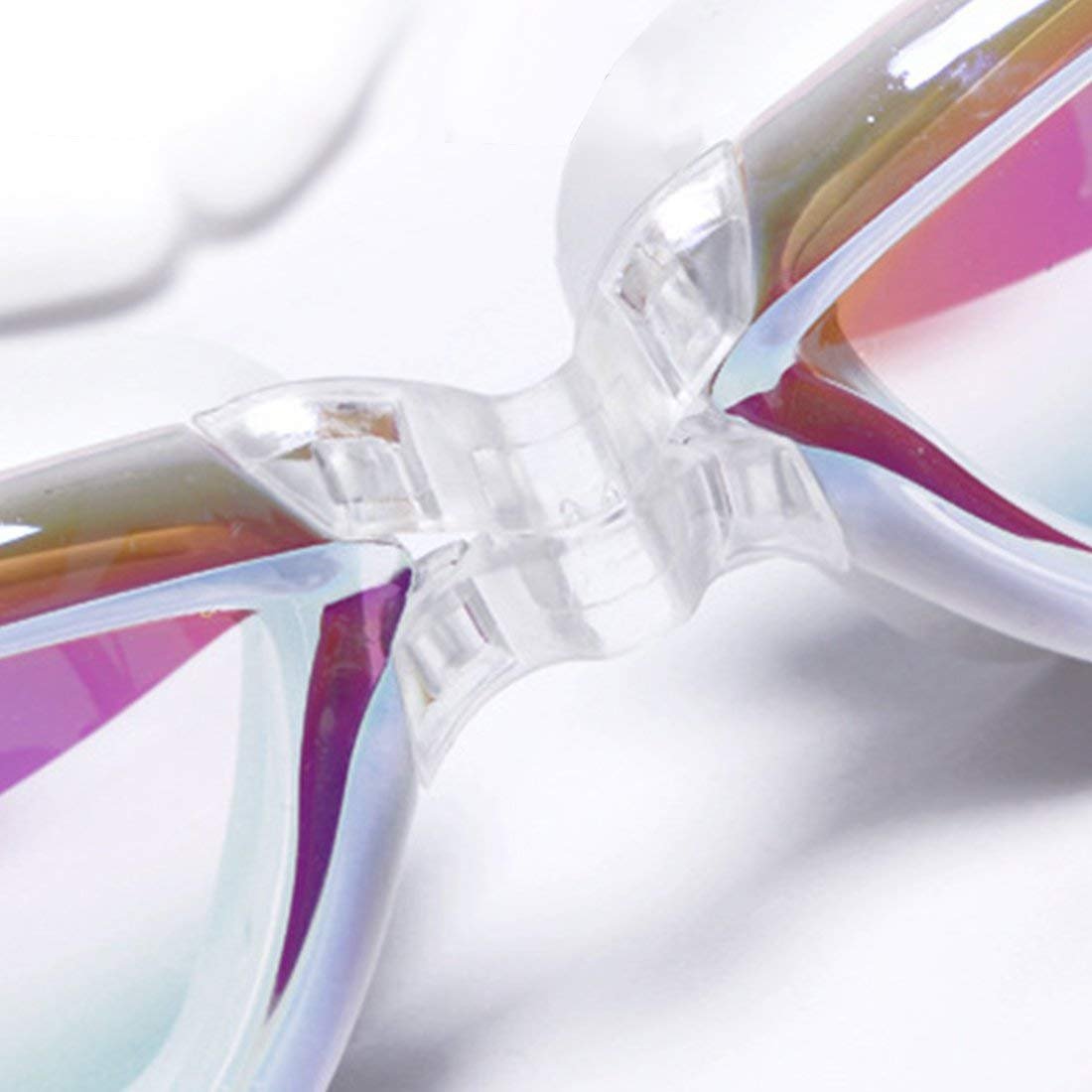 Gafas de Natación Sebami Blancas Protección UV Antivaho Ajustables para Adultos y Niños